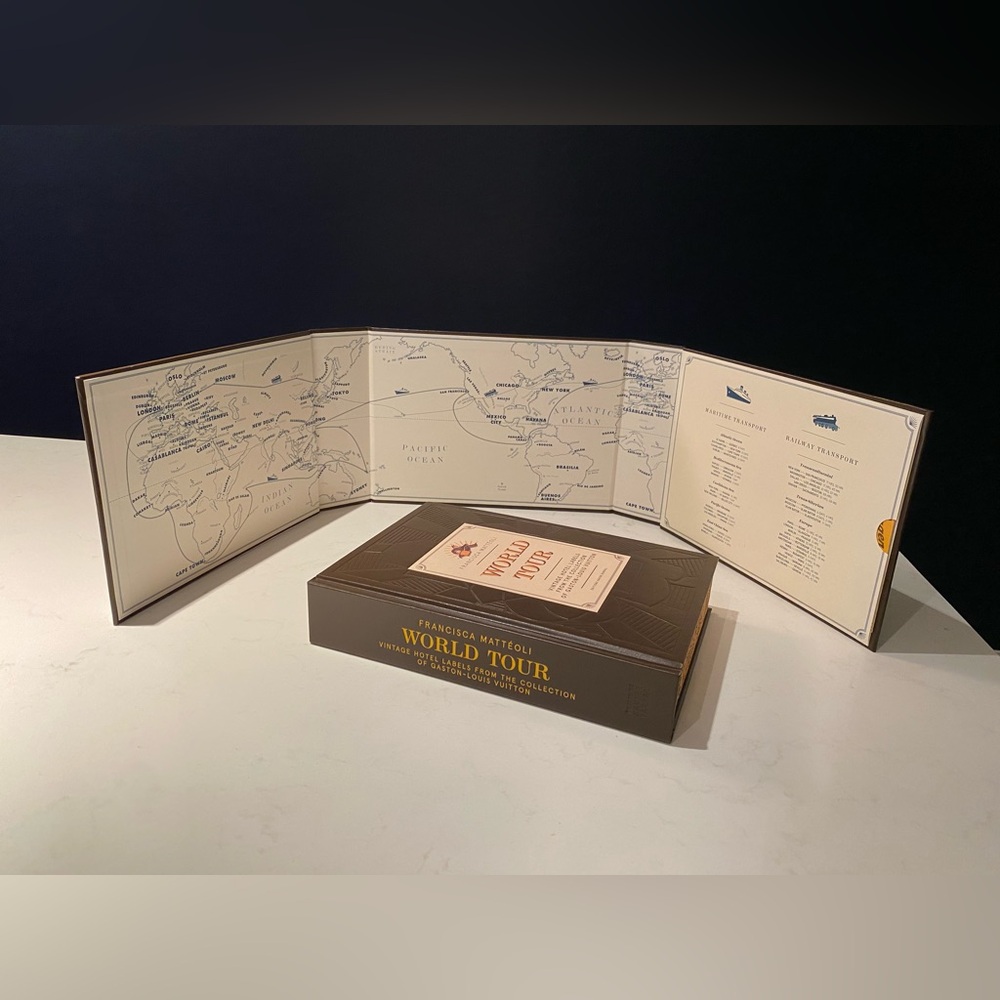 Louis Vuitton coffee table book. World Tour: Vintage Hotel Labels.